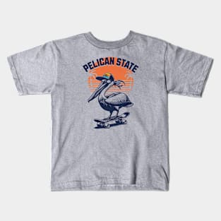 Pelican State Skating Pelican Kids T-Shirt